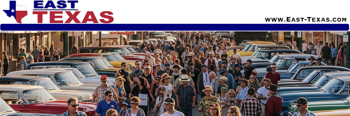 Population of East Texas Cities, Towns and Counties