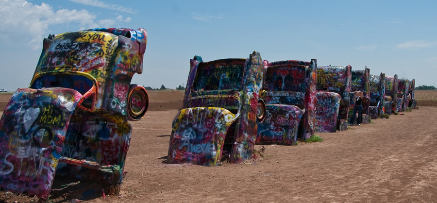 The Cadillac Ranch, on Interstate 40 just west of Amarillo