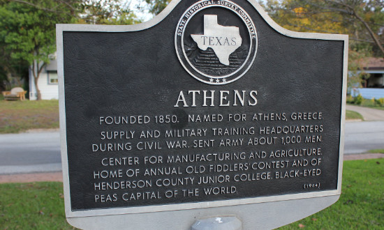Athens, Texas Historical Marker