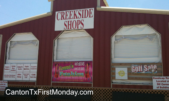 The Creekside Shops at First Monday Trade Days in Canton, Texas