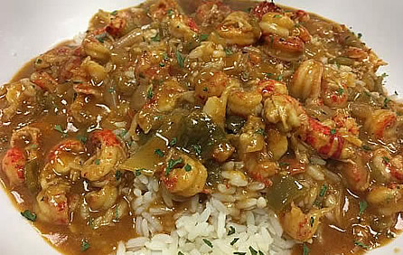Crawfish Etouffee ... served on a bed of lovely white rice