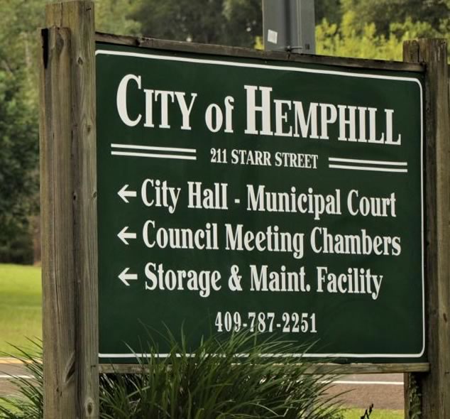 City Hall in Hemphill, Texas