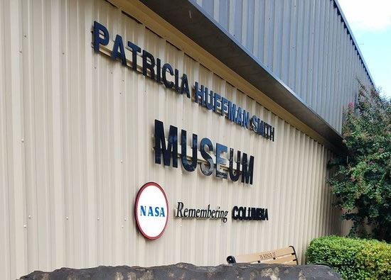 The Patricia Huffman Smith NASA "Remembering Columbia" Museum in Hemphill, Texas