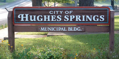 Welcome to Hughes Springs in East Texas