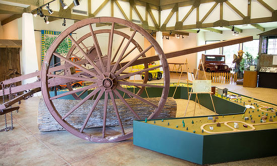 Indoor exhibit area at the Texas Forestry Museum in Lufkin