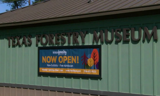 Exterior of the Texas Forestry Museum in Lufkin