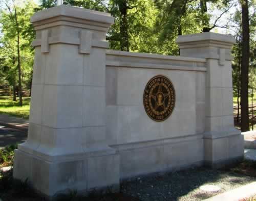 Entrance to Stephen F. Austin State University, Nacogdoches, Texas