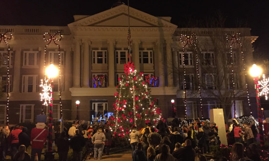 Christmas on Main Street in Palestine, Texas