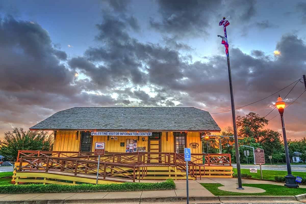 Palestine Texas Visitor Information Center in the restored railroad depot