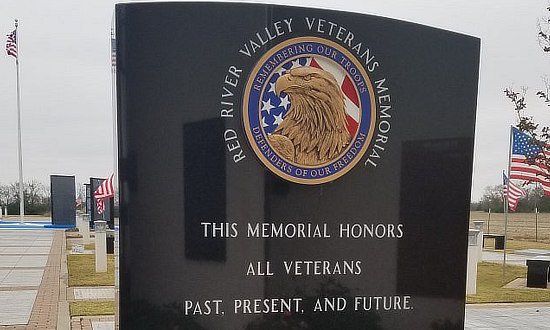 Red River Valley Veterans Memorial ... This memorial honors all veterans ... past, present, and future