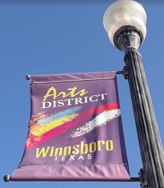 The Arts District in Winnsboro, Texas