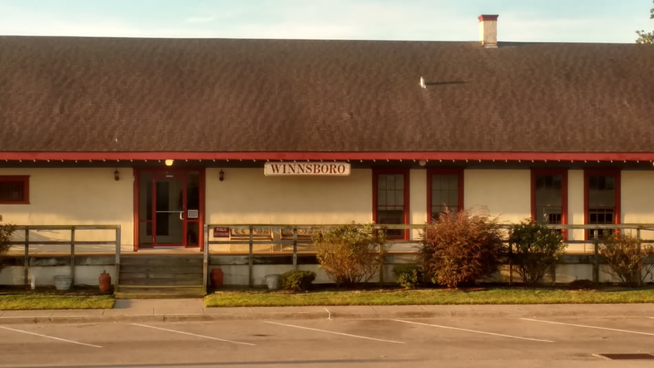 The Winnsboro, Texas railroad depot