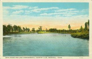 Bath House and Lake View, Marshall Country Club, Marshall, Texas