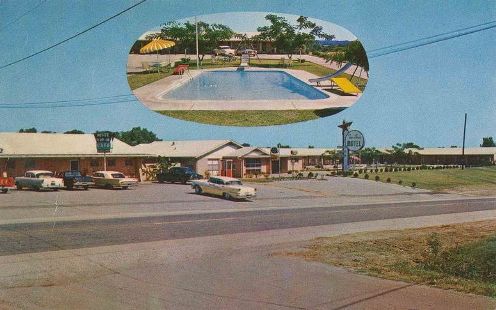 Historic postcard of Tex Ann Motel Palestine, Texas